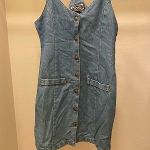 Women’s vintage halter jean dress